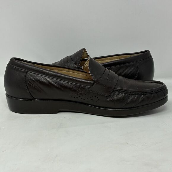 SAS Ace Men’s Size 11 W Black Leather Loafers Hand Made In USA Tripad Wide main image 8